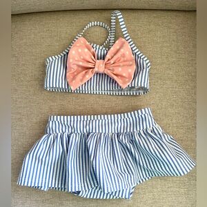 Ruffle Butt Two Piece 18-24M Seersucker Bathing Suit
